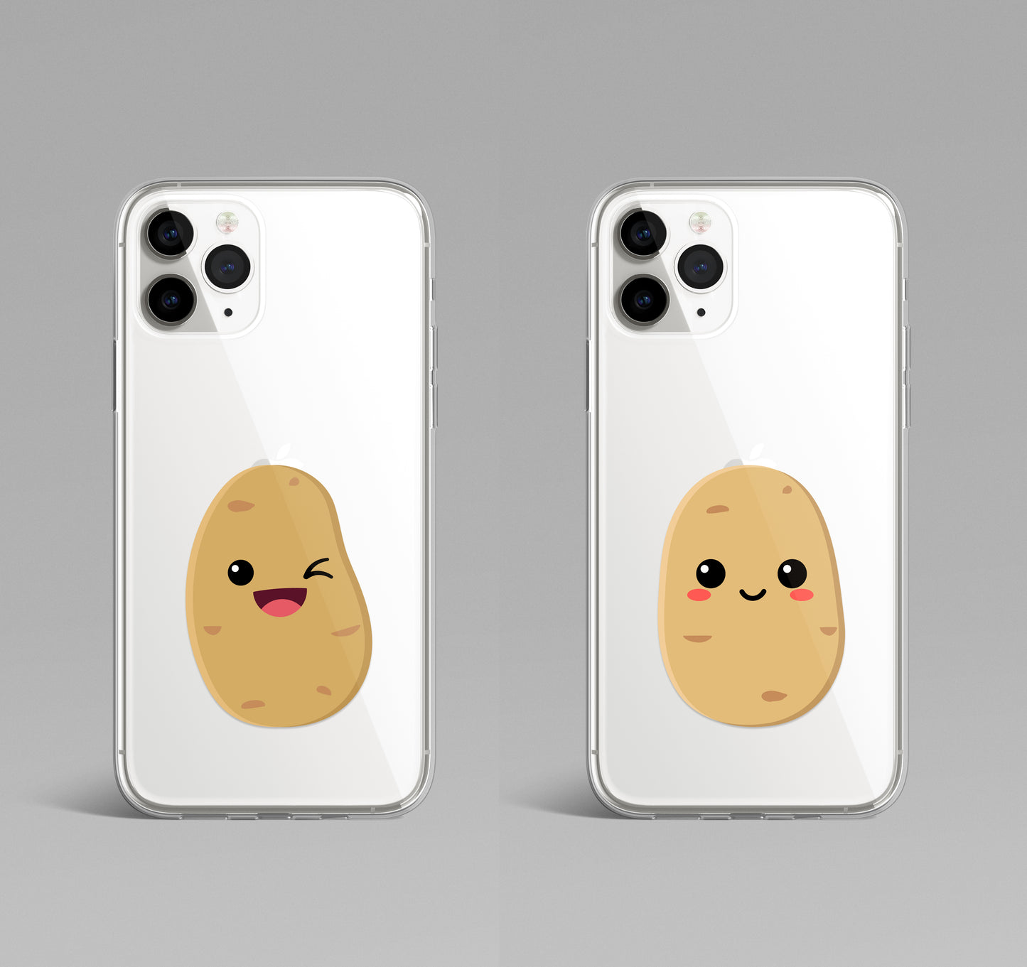 Potato Matching Couple Clear Case - Left