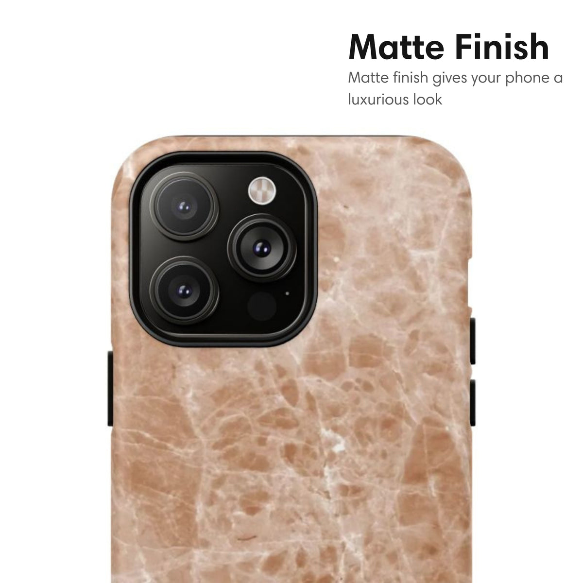 Light Brown Marble MagSafe Tough Case matte