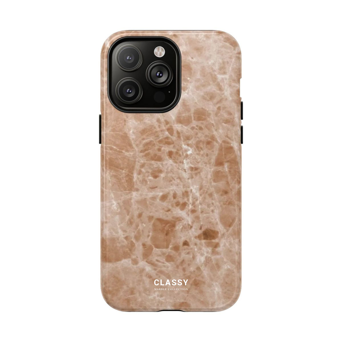 Light Brown Marble MagSafe Tough Case front