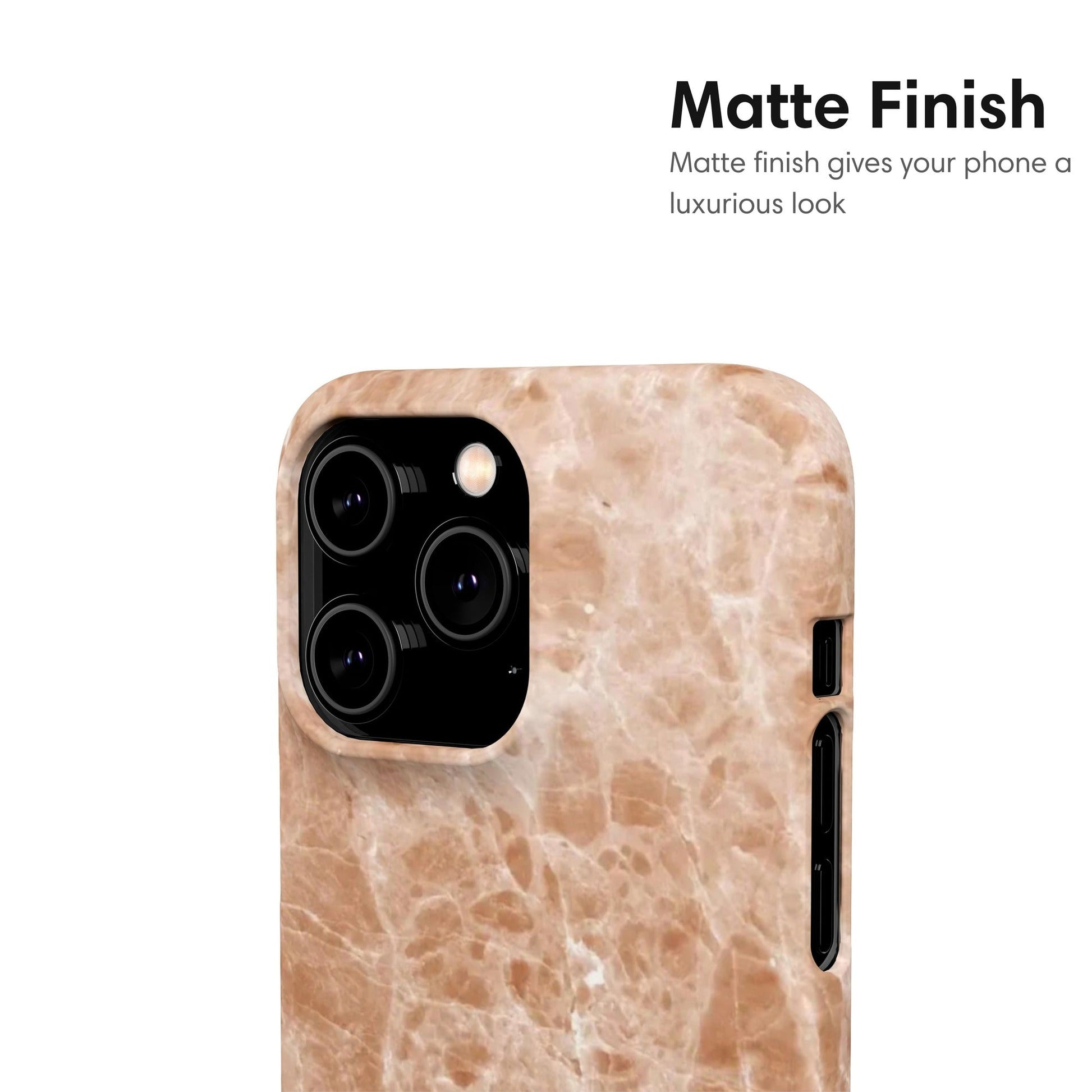 Light Brown Marble Snap Case matte