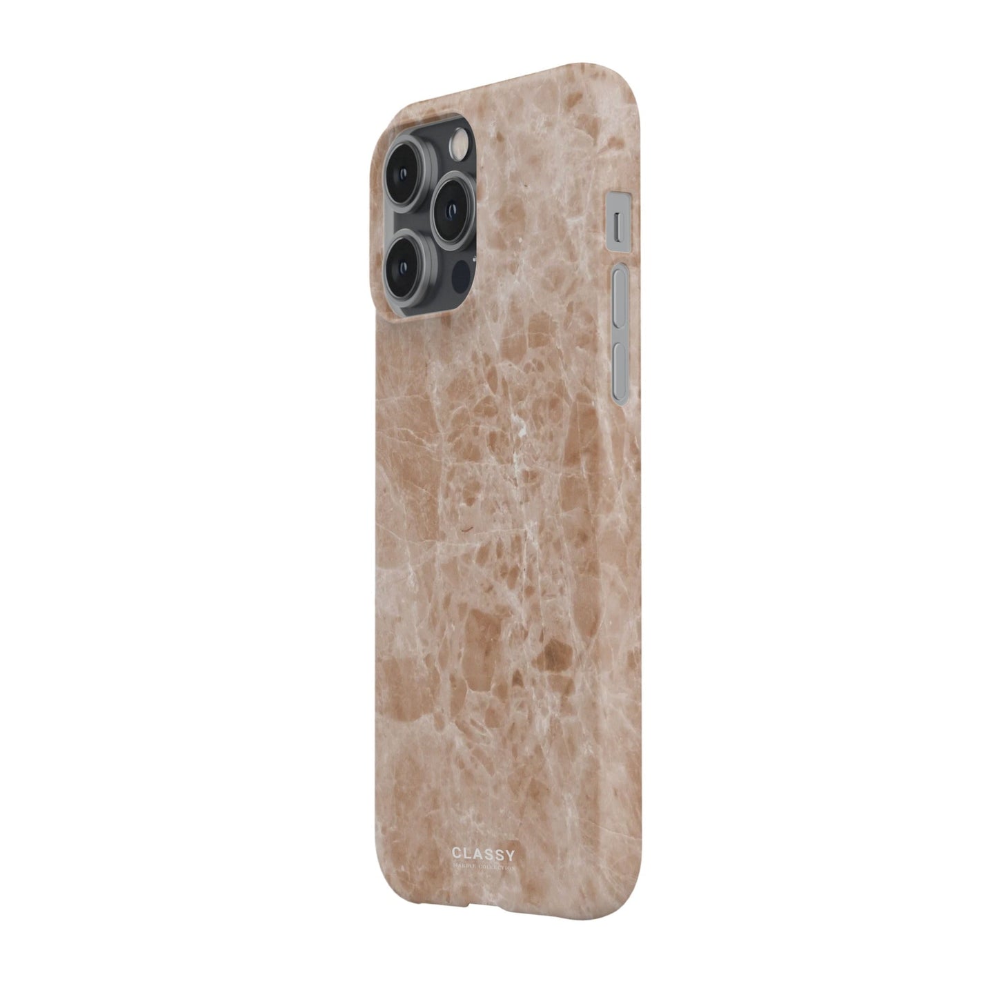 Light Brown Marble Snap Case side