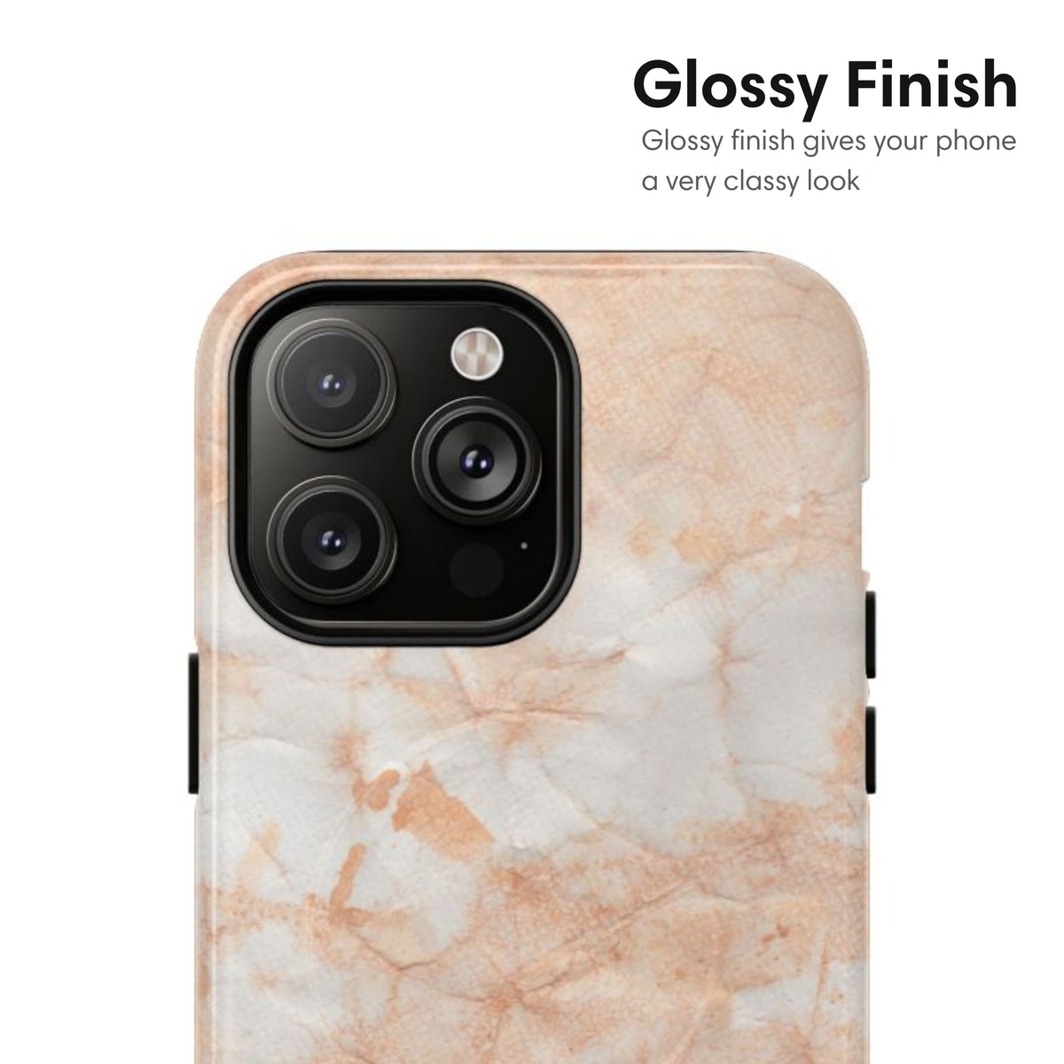 Light Orange Marble MagSafe Tough Case glossy