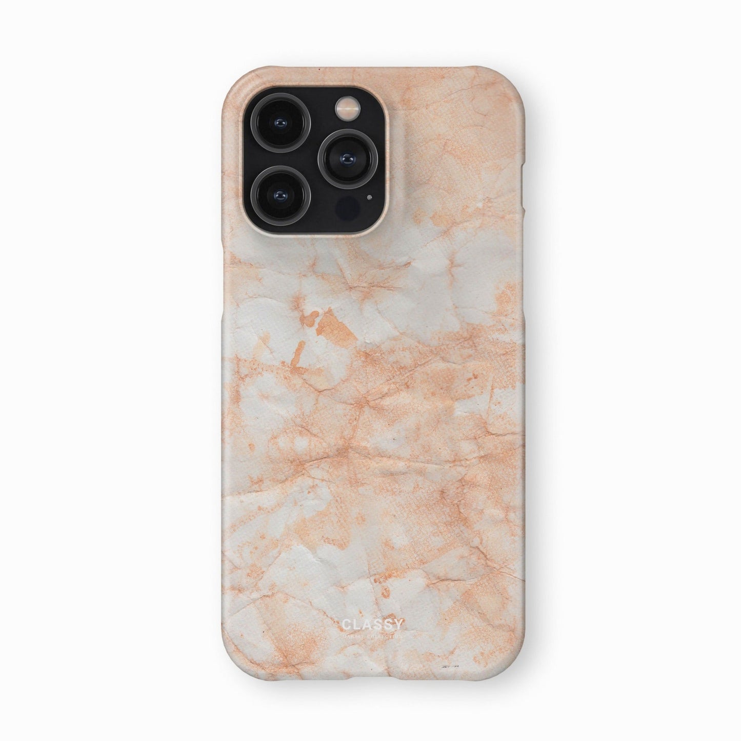 Light Orange Marble Snap Case front