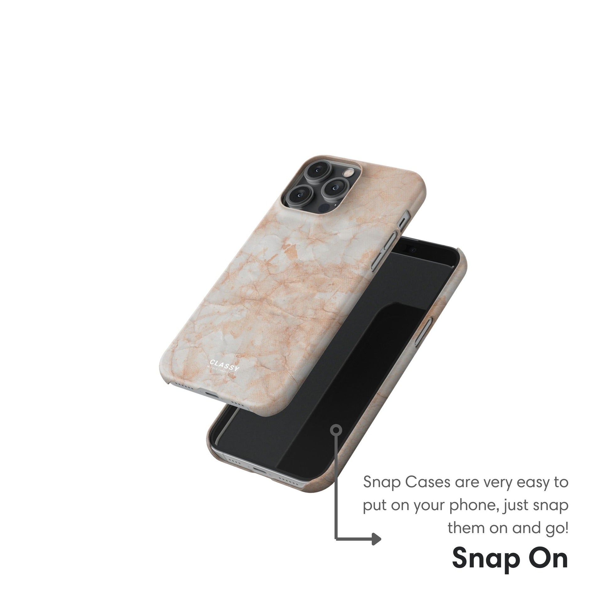 Light Orange Marble Snap Case snap on