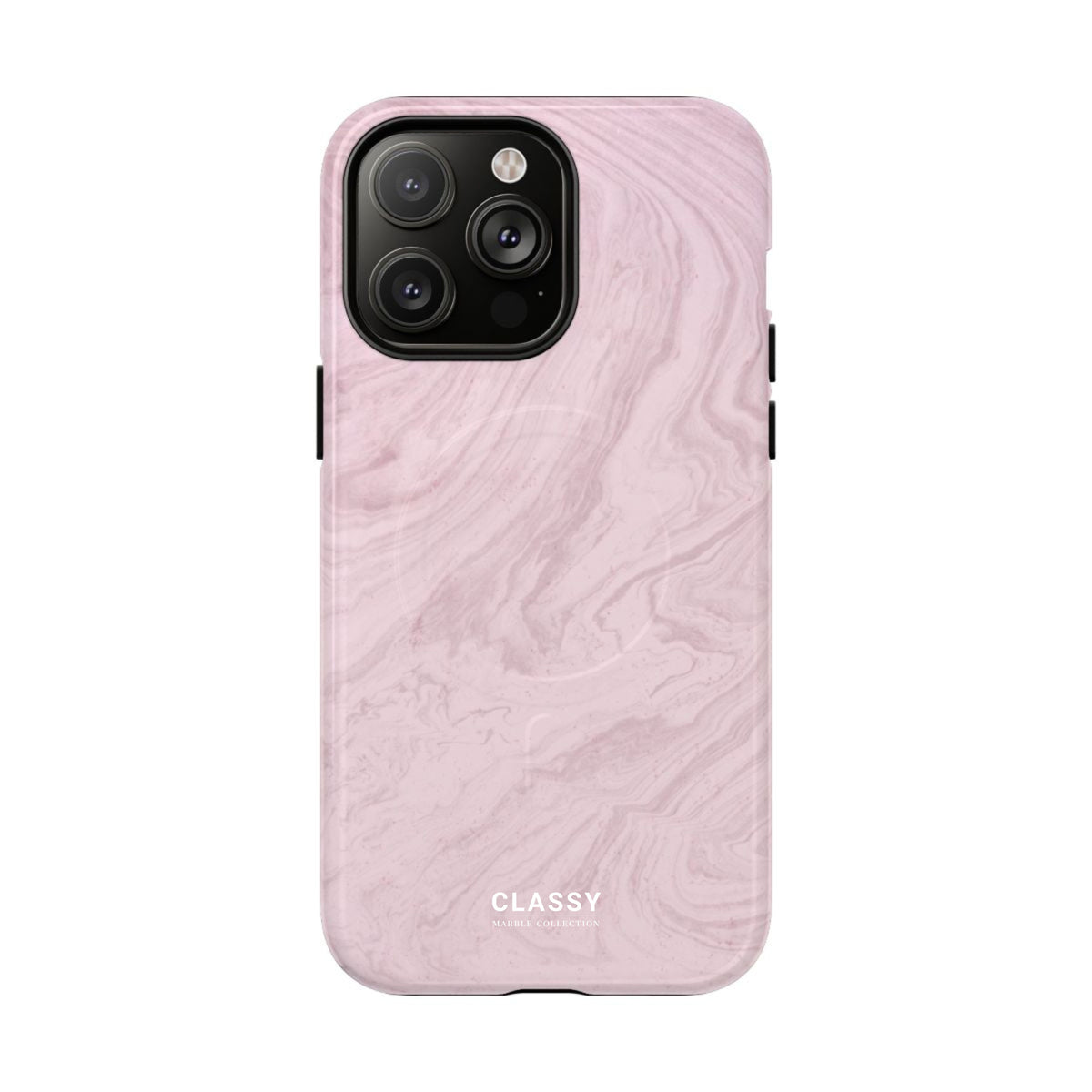Light Pink Marble MagSafe Tough Case front