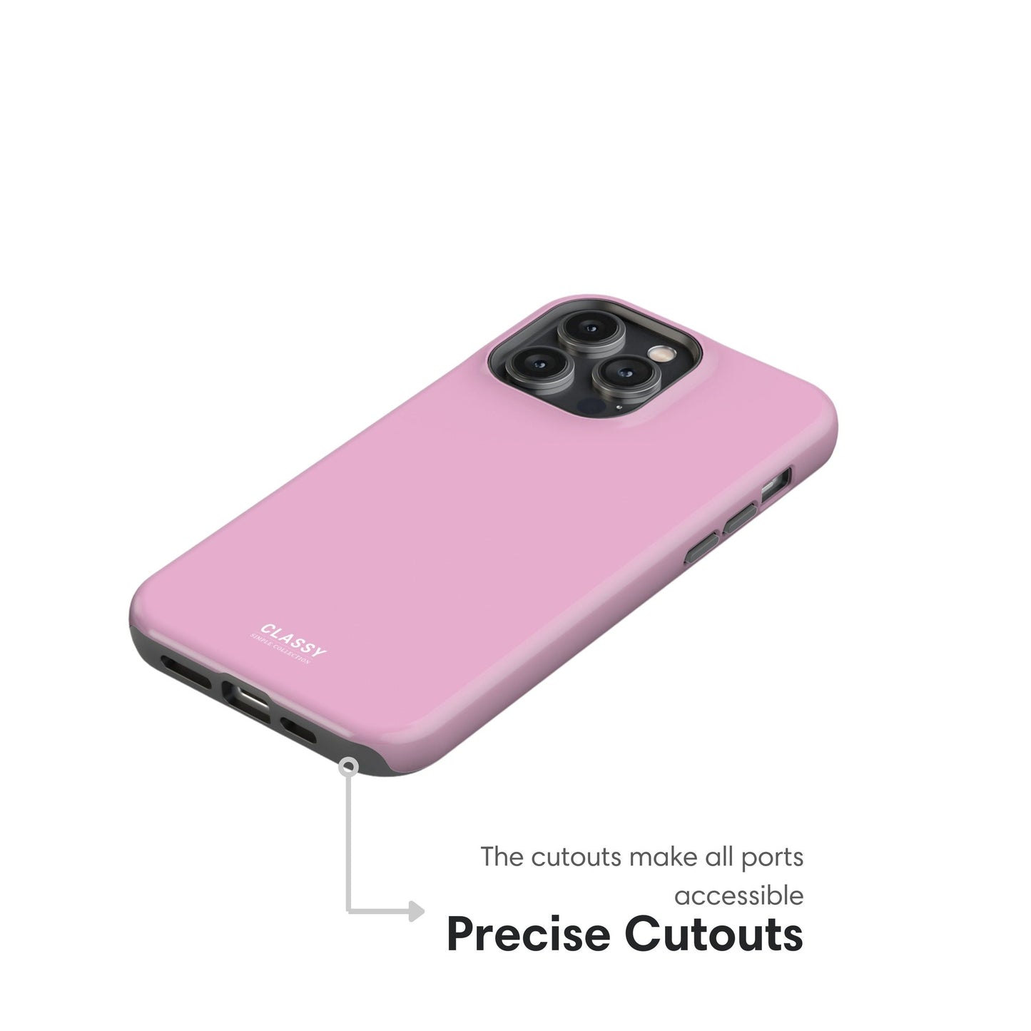 Light Pink Tough Case cutouts