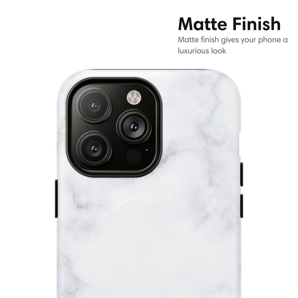 Light White Marble MagSafe Tough Case matte