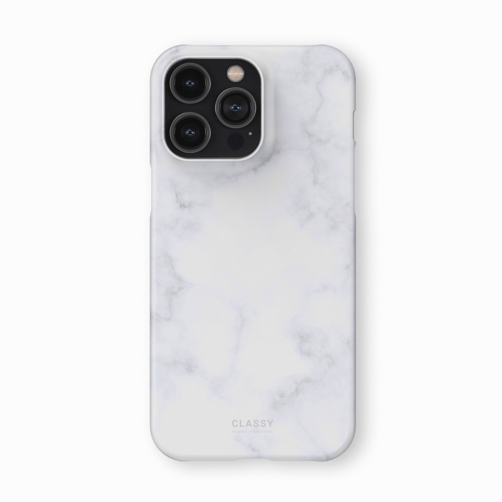 Light White Marble Snap Case front