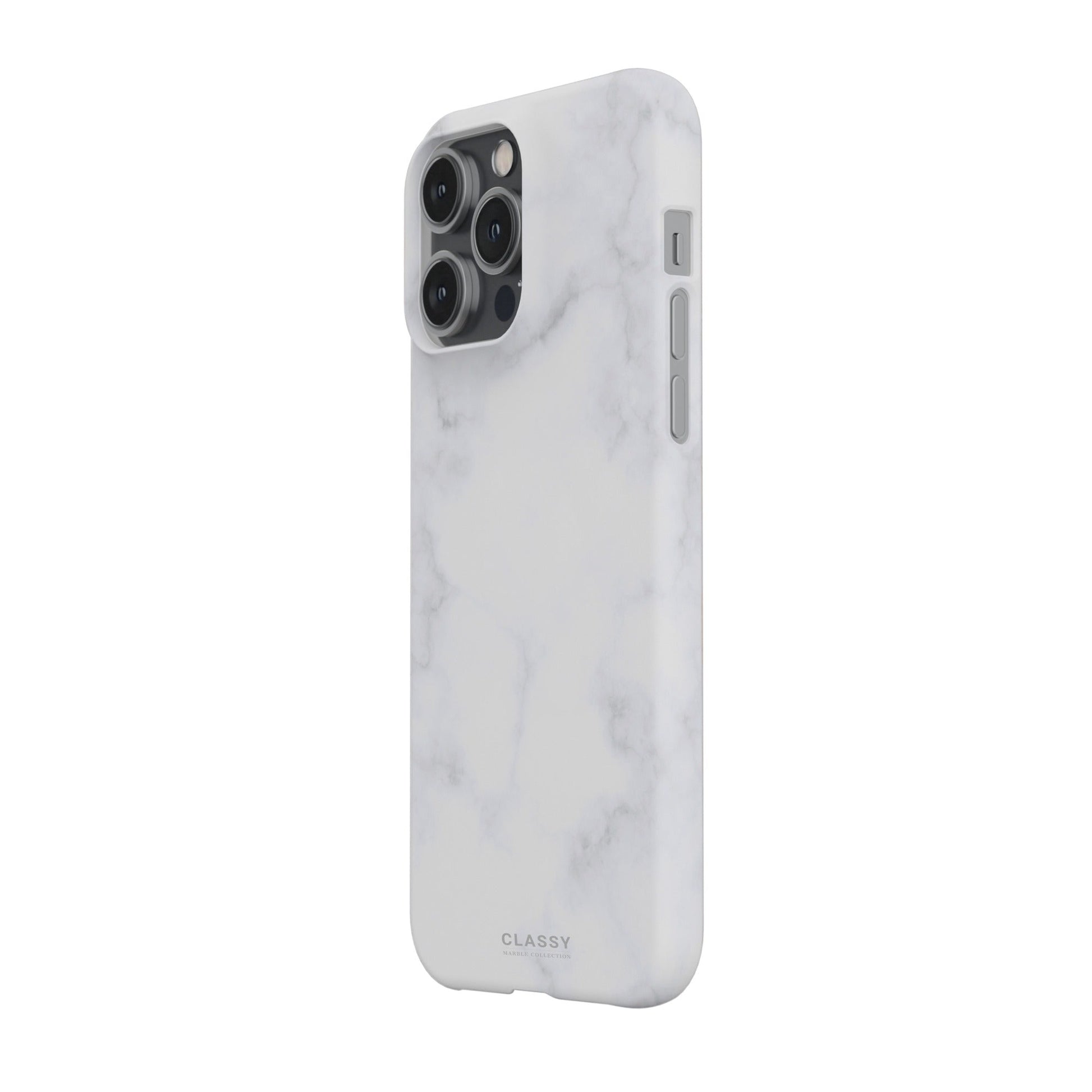 Light White Marble Snap Case side