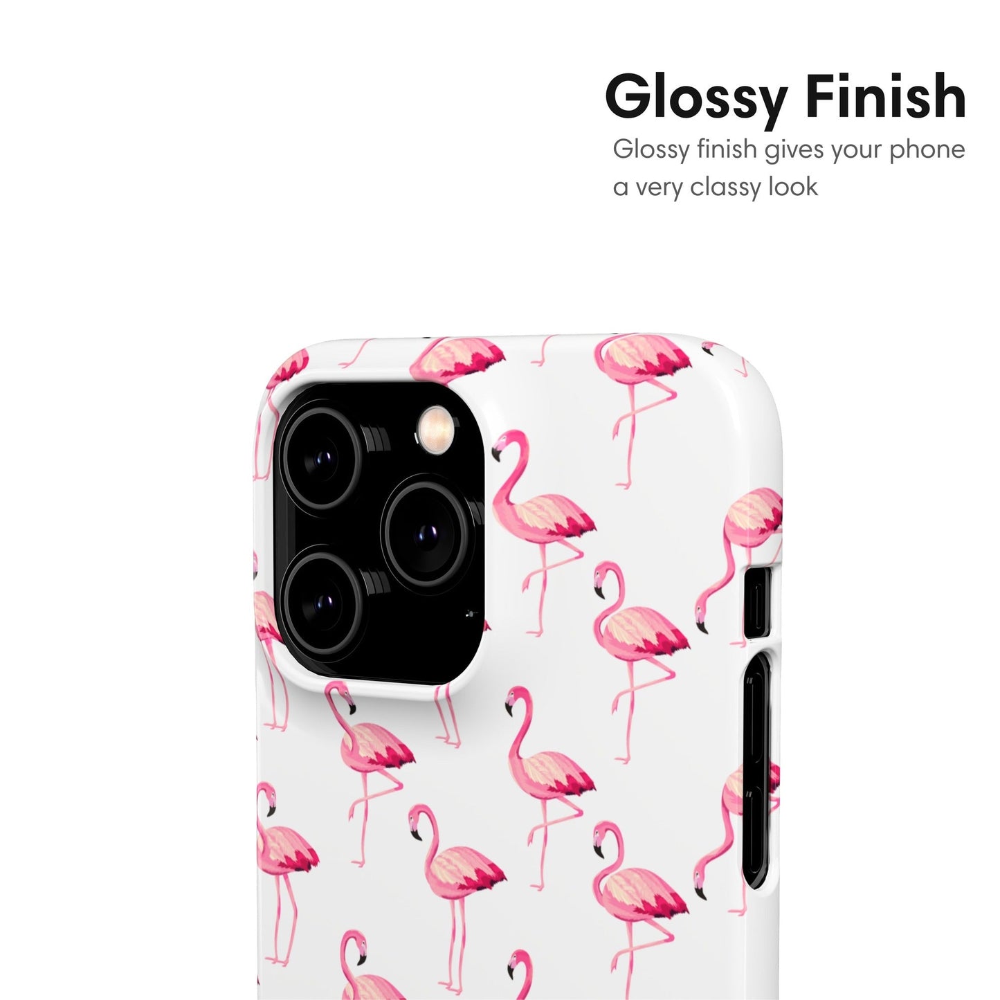 Little Flamingo White Snap Case glossy