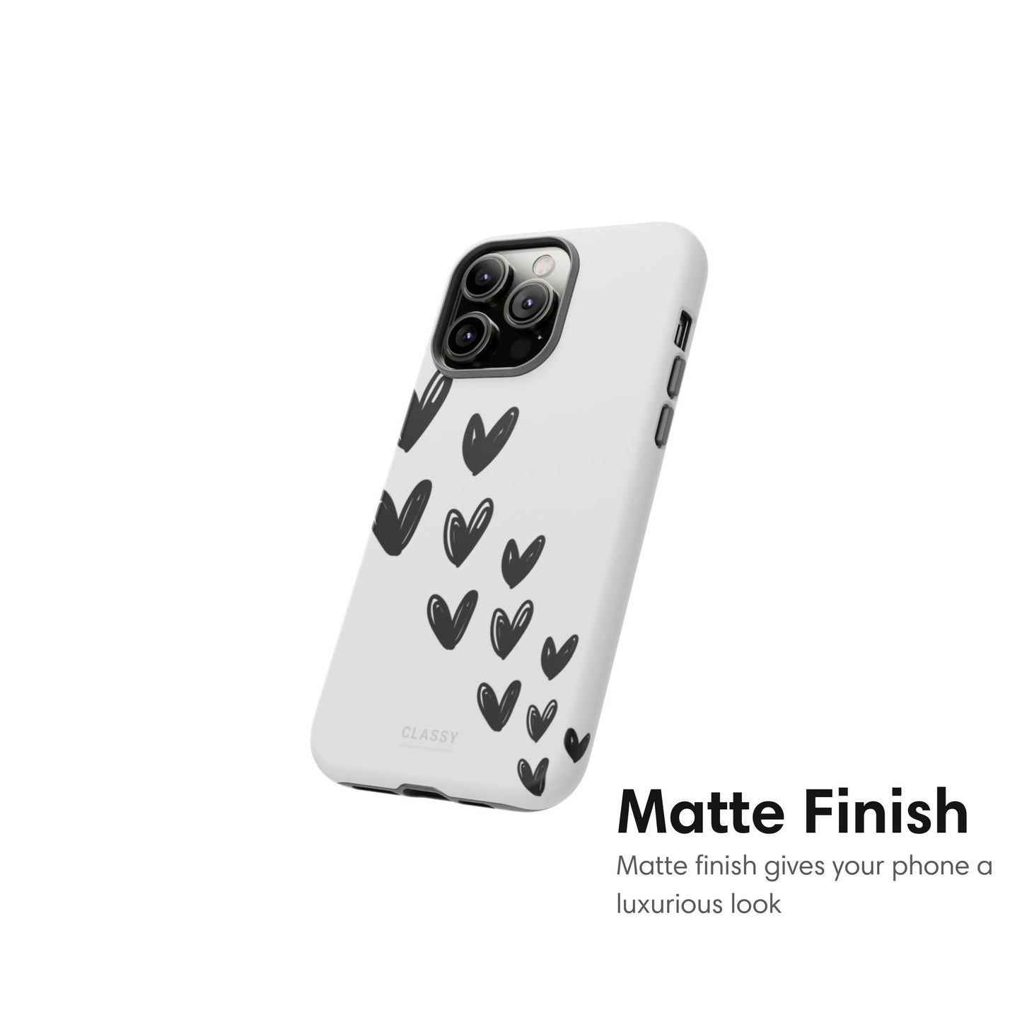 Little Hearts Couple Tough Case - White matte