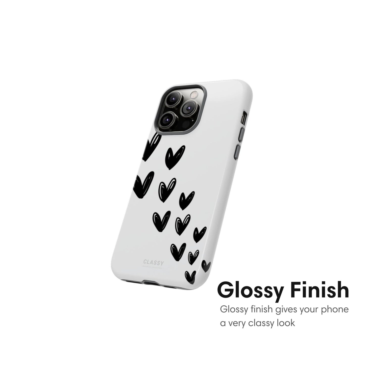 Little Hearts Couple Tough Case - White glossy