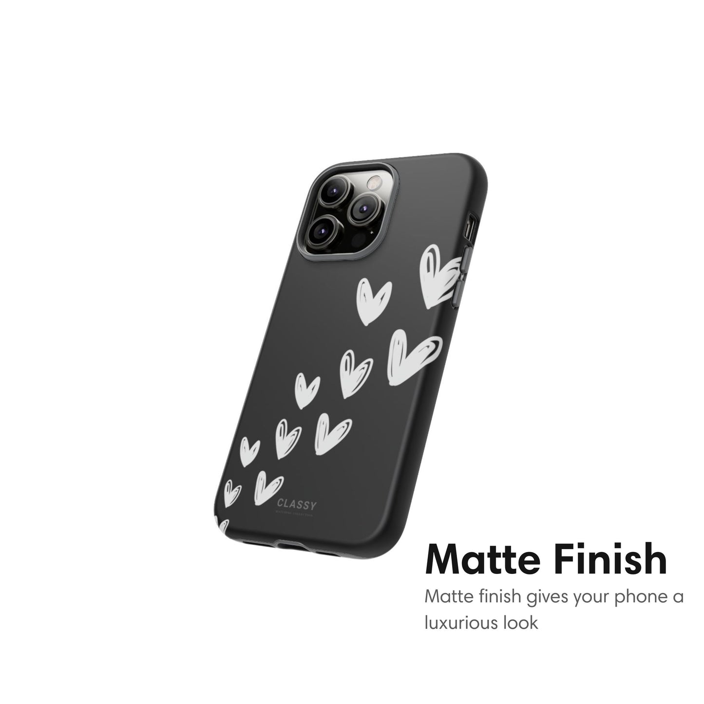 Little Hearts Couple Tough Case - Black matte