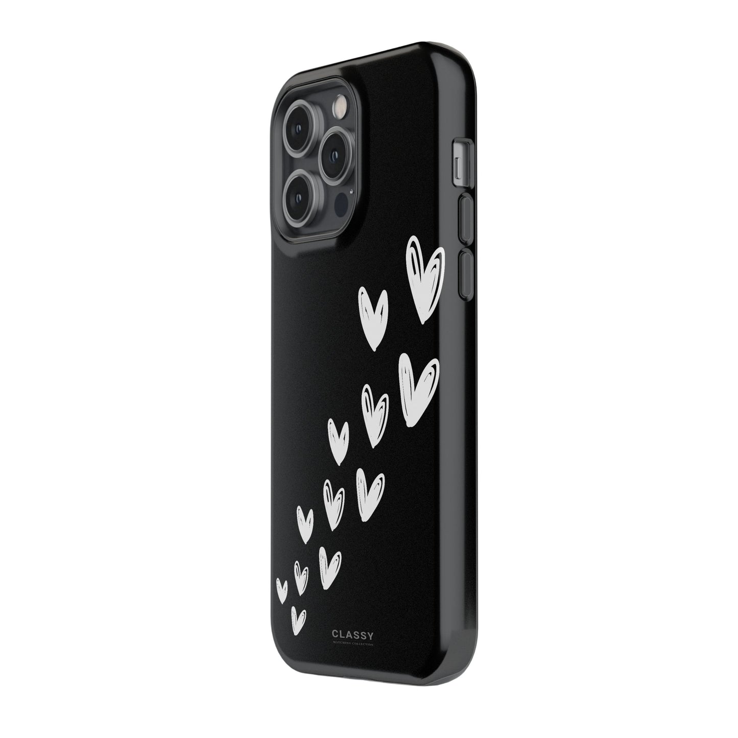 Little Hearts Couple Tough Case - Black side