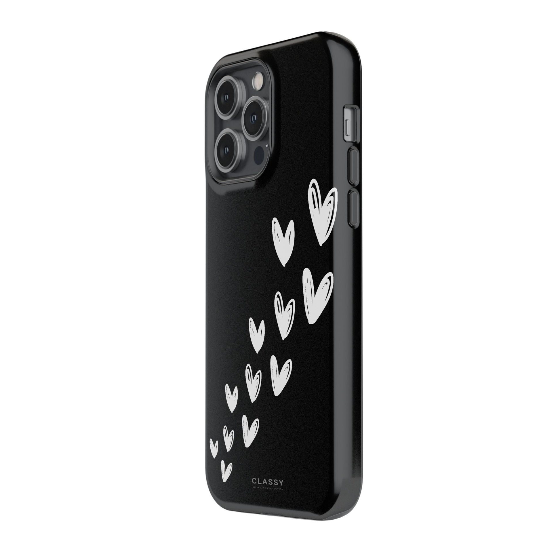 Little Hearts Couple Tough Case - Black side