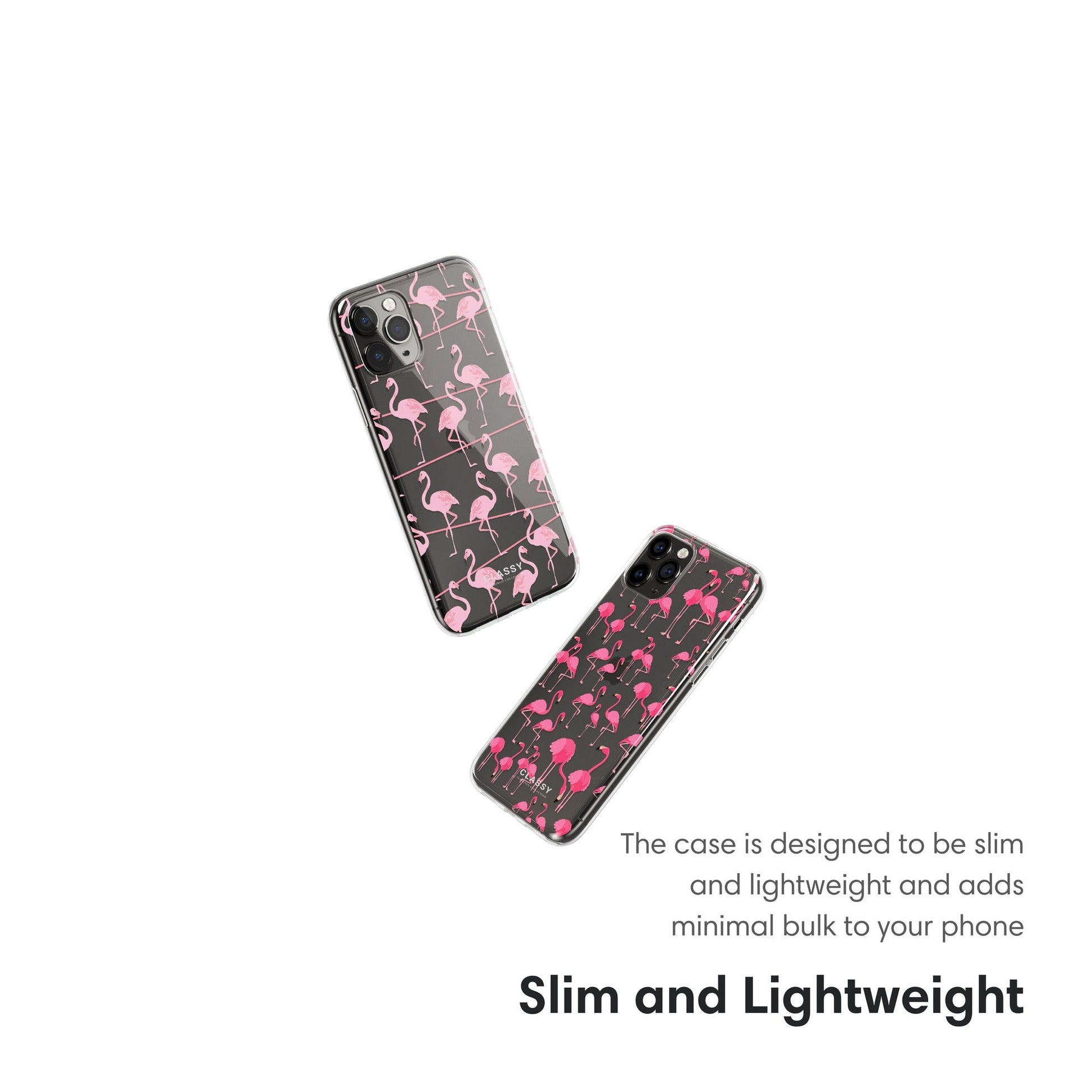 Little Pink Flamingos | Clear Case slim