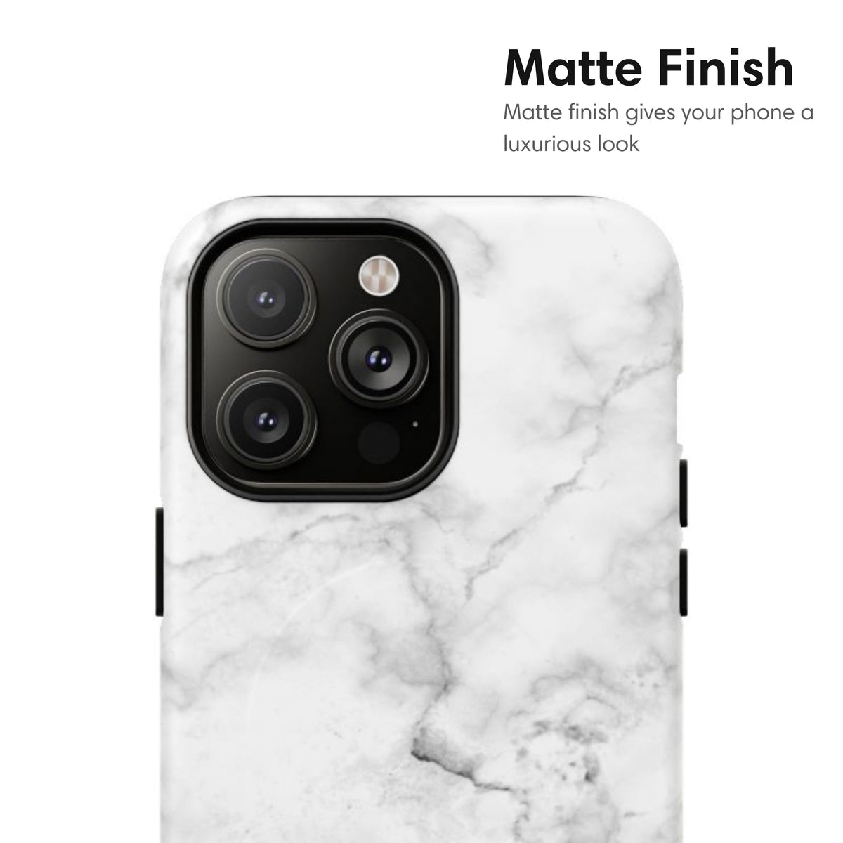 White Marble MagSafe Tough Case matte