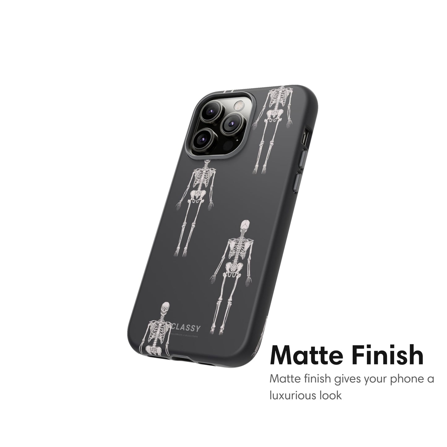 Skeletons Black Tough Case matte finish
