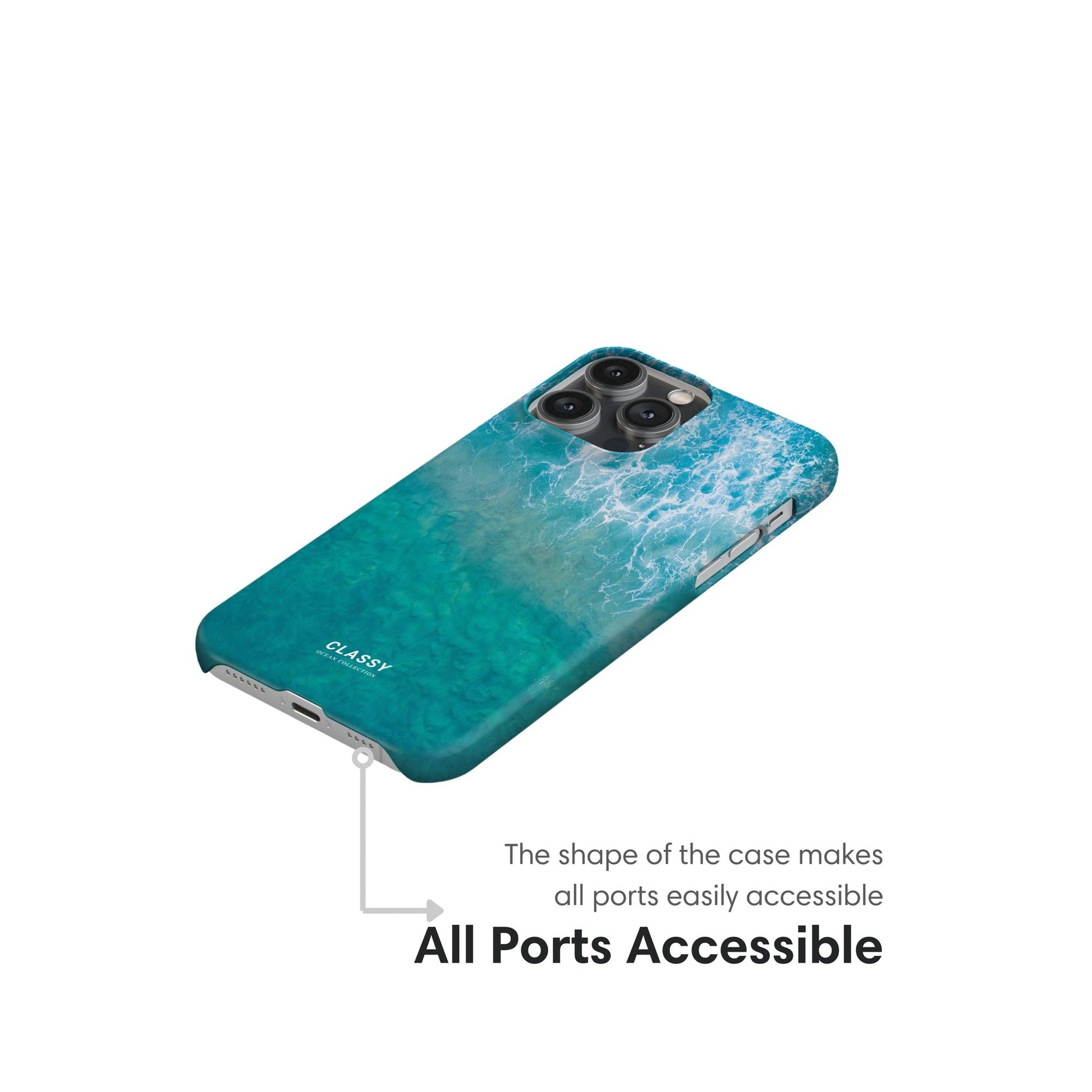 Ocean Breeze Snap Case ports