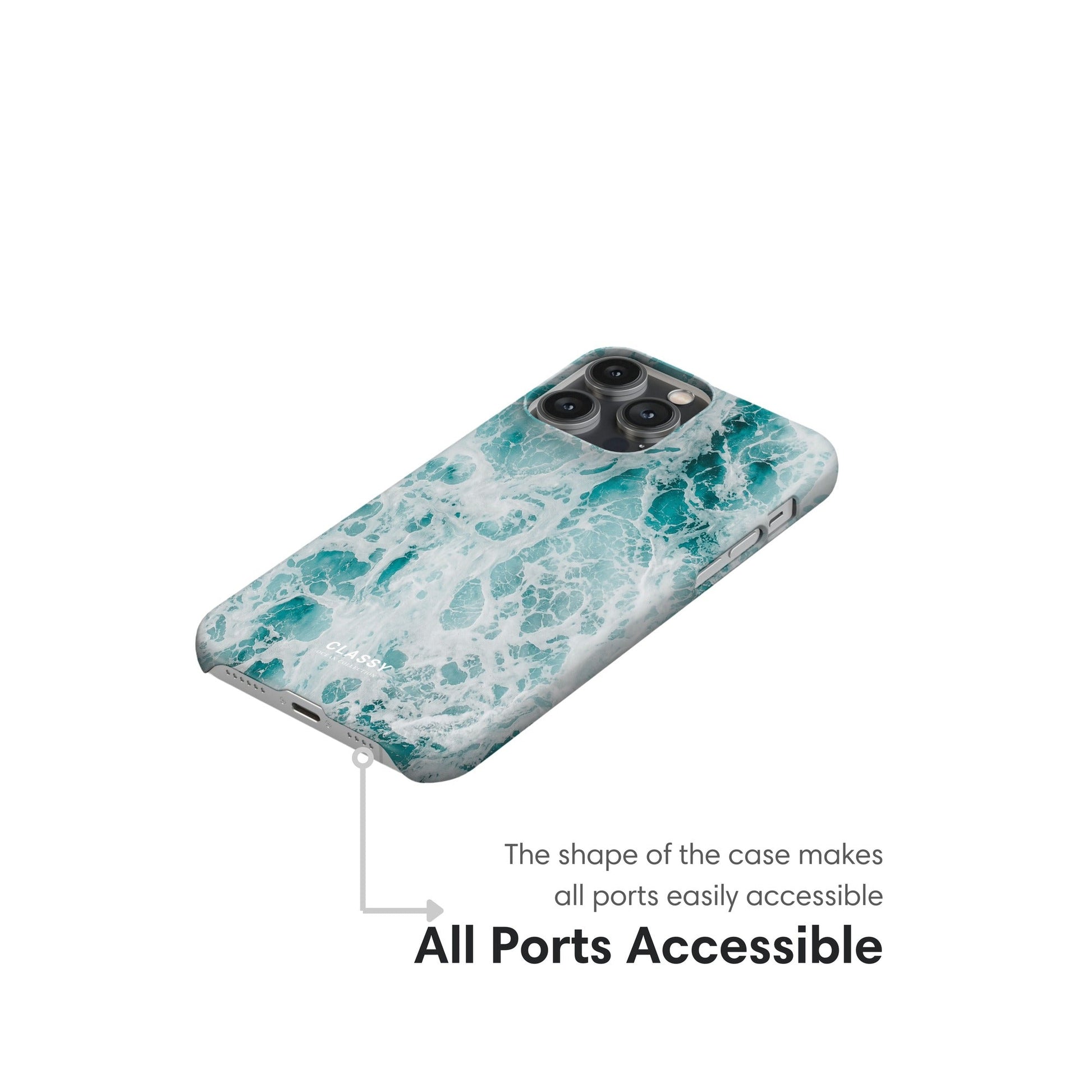 Ocean Wave Snap Case ports