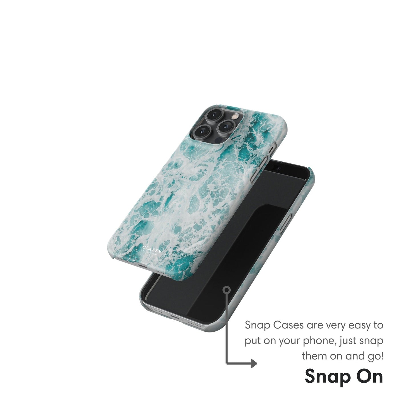 Ocean Wave Snap Case snap on