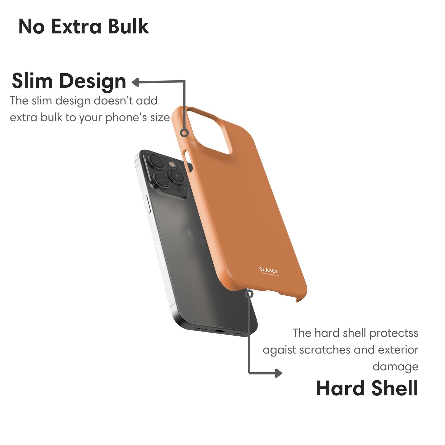 Orange Snap Case layers