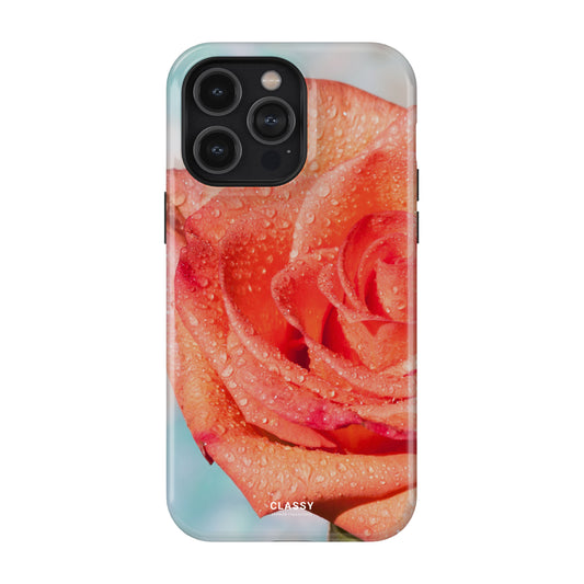Orange and Blue Flower Tough Case front
