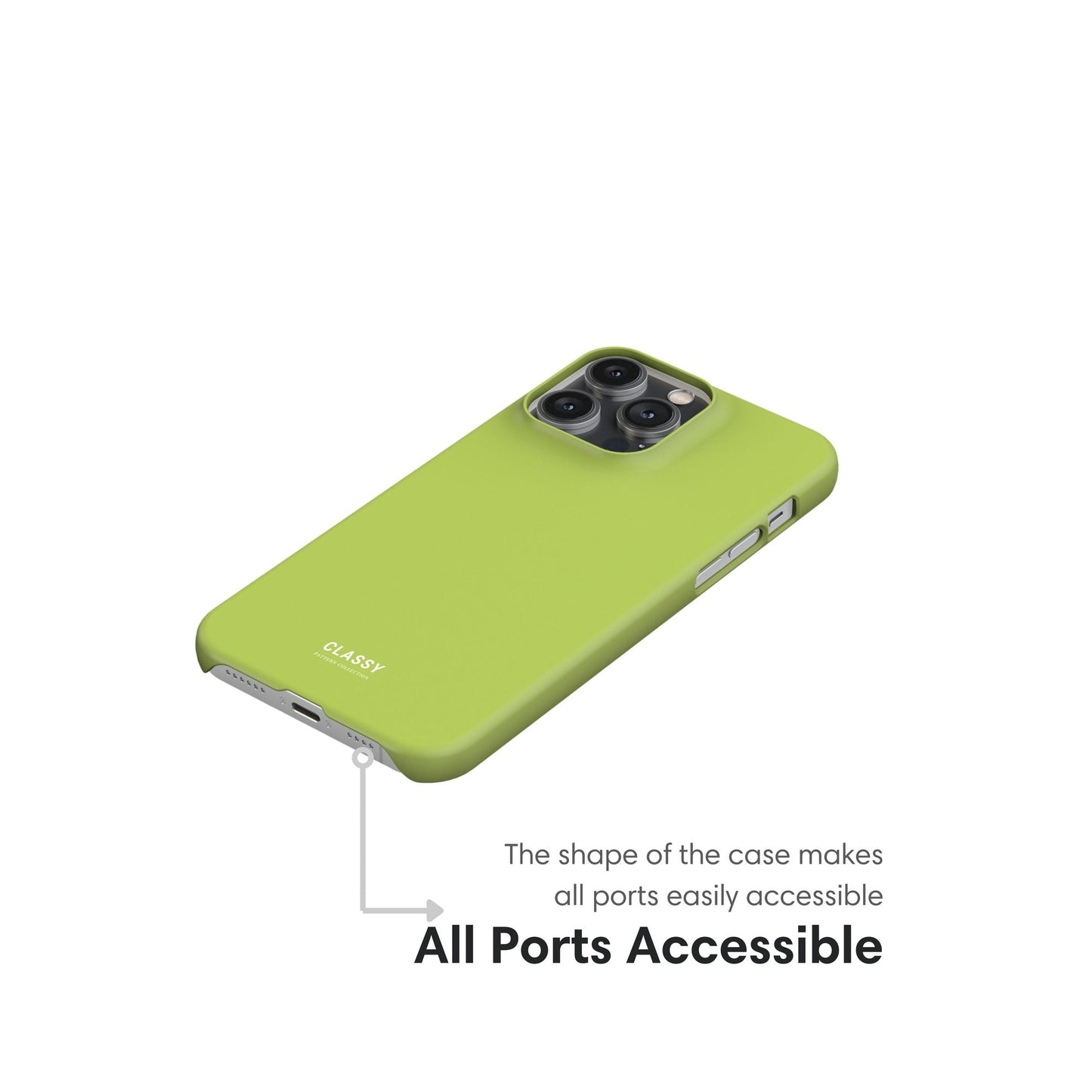 Pastel Lime Green Snap Case ports