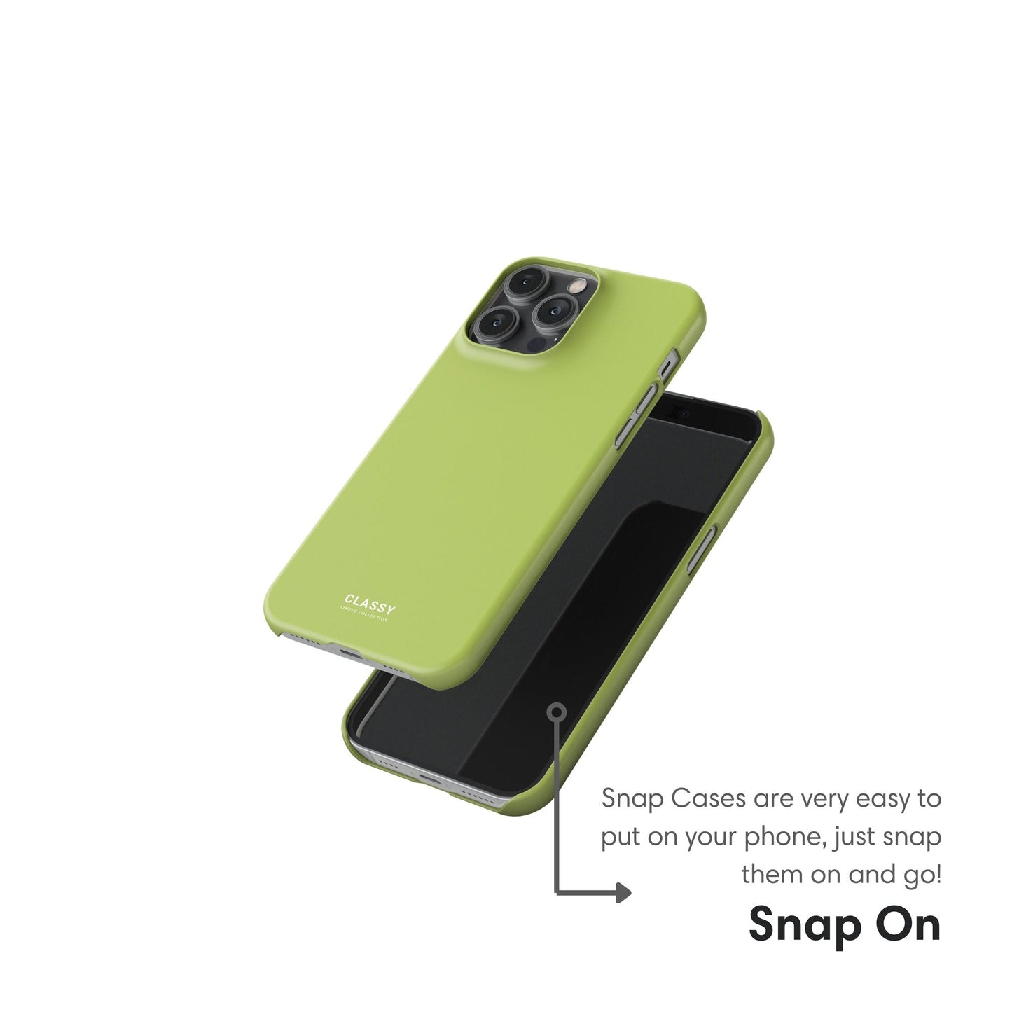 Pastel Lime Green Snap Case snap on