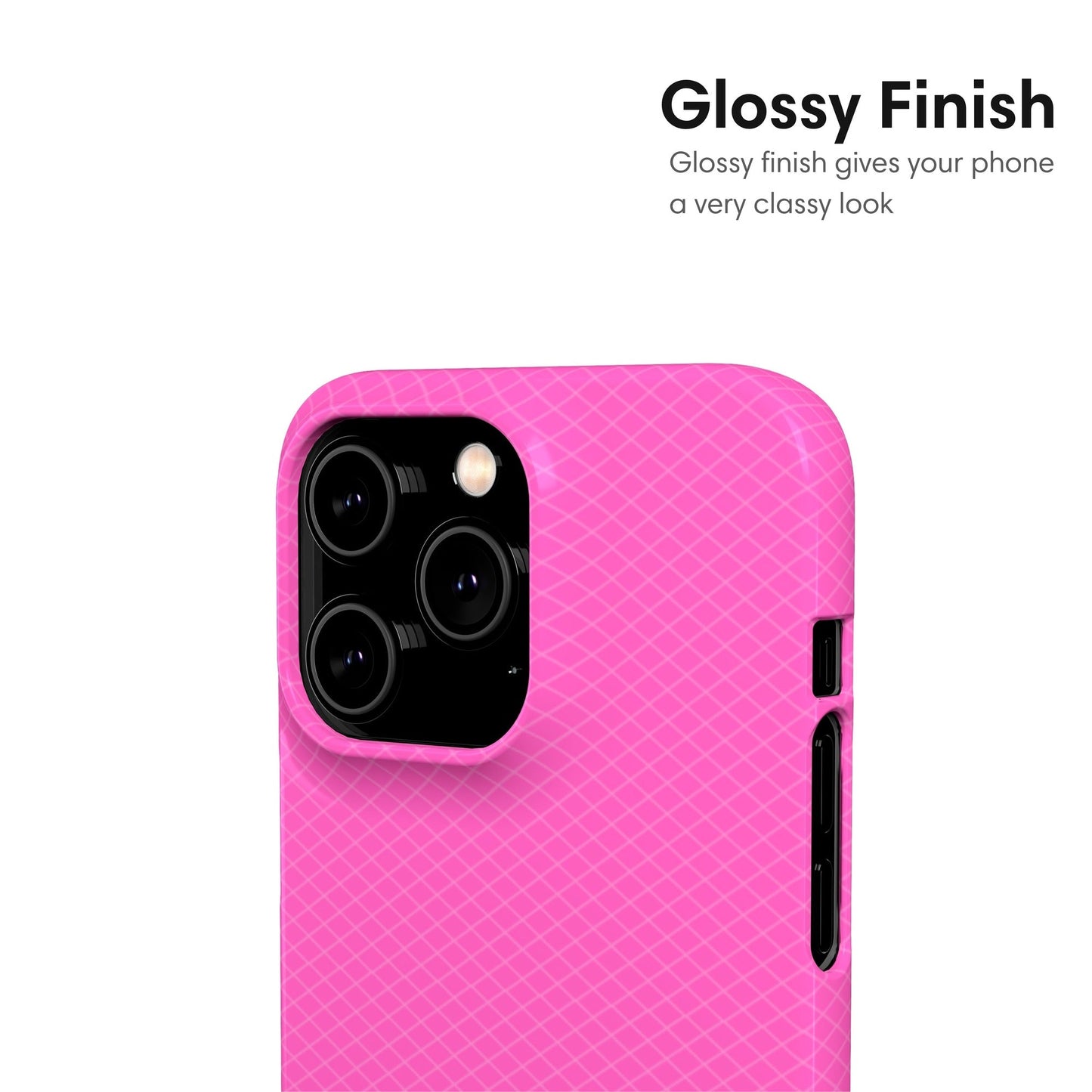 Pink Check Snap Case glossy