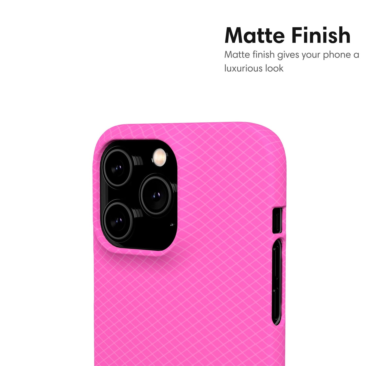 Pink Check Snap Case matte