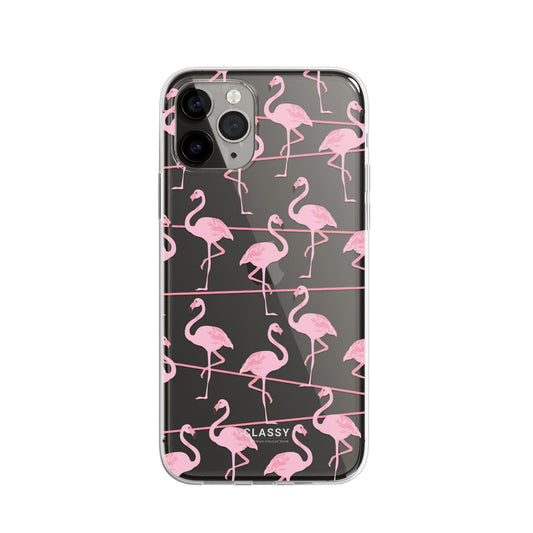 Pink Flamingo Clear Case front