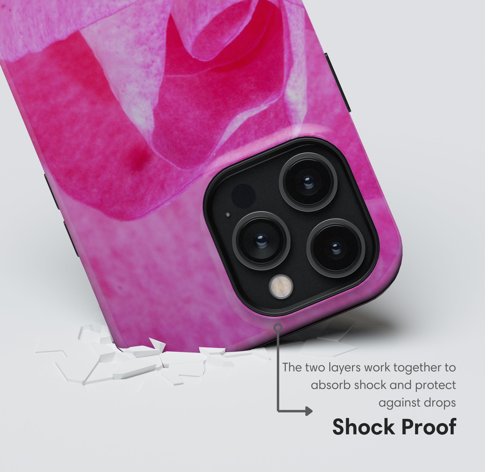 Pink Flower Tough Case shockproof