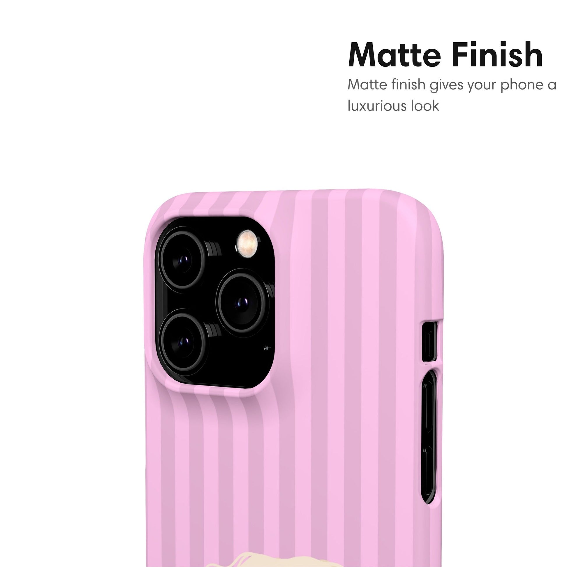 Pink Striped Llama Snap Case matte