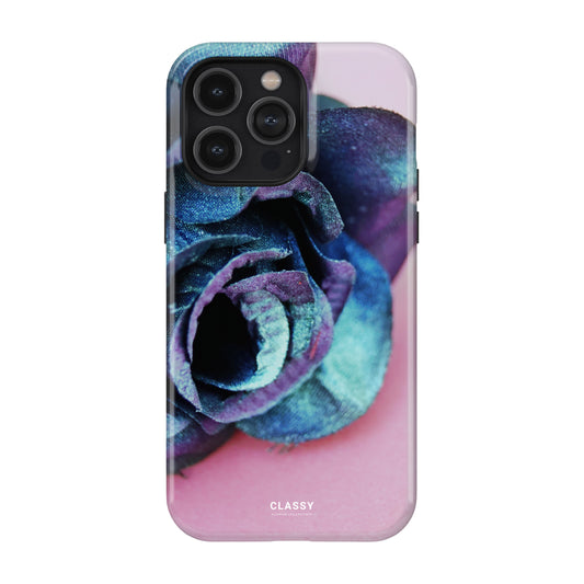 Pink and Blue Flower Tough Case front