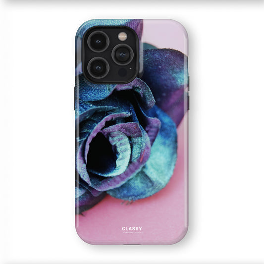 Pink and Blue Flower Tough Case front