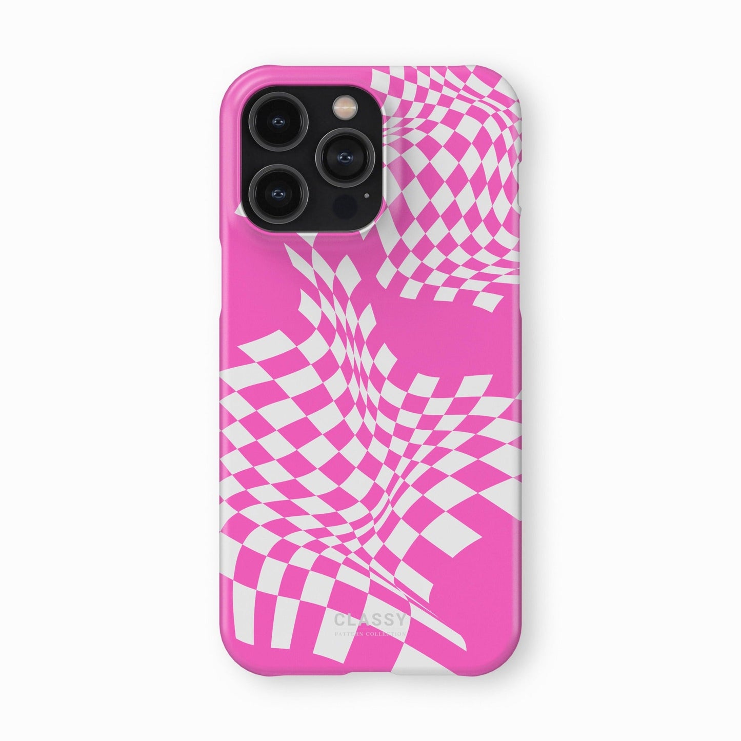 Pink and White Pattern Snap Case front