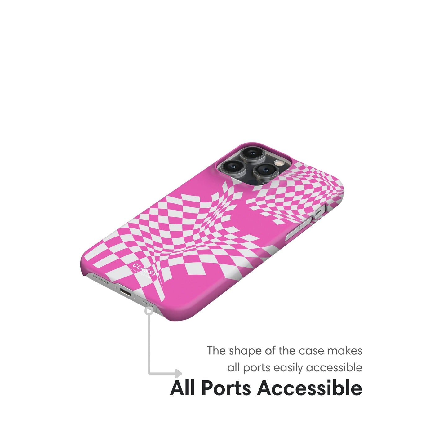 Pink and White Pattern Snap Case glossy