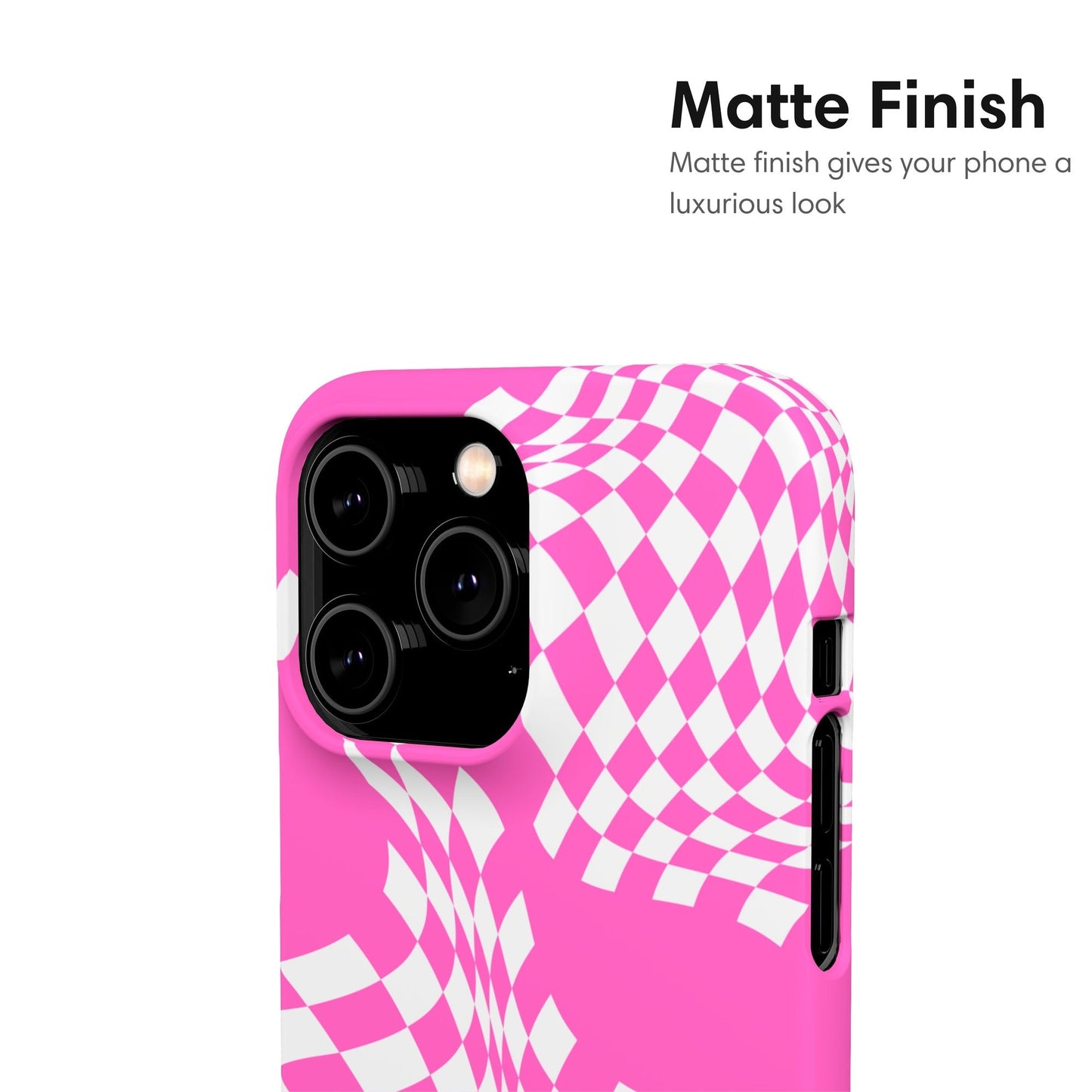 Pink and White Pattern Snap Case matte