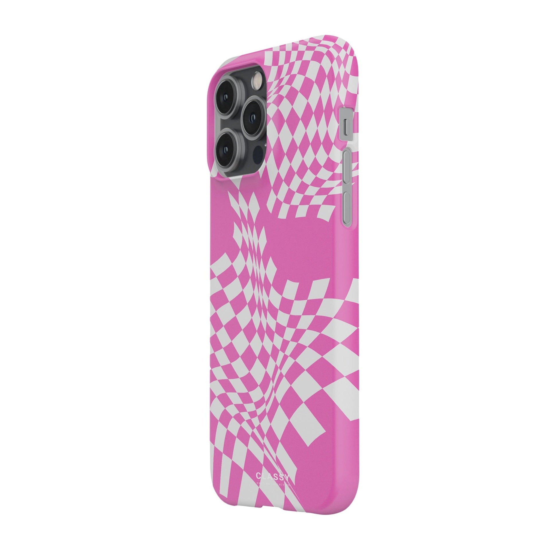 Pink and White Pattern Snap Case side