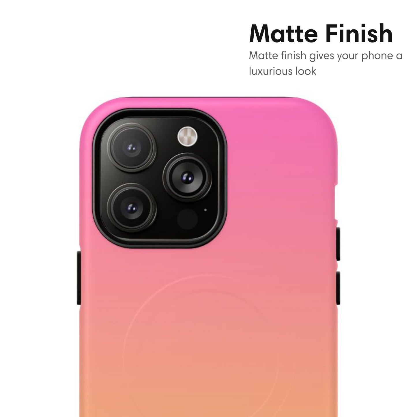 Pink and Yellow Ombre MagSafe Tough Case matte