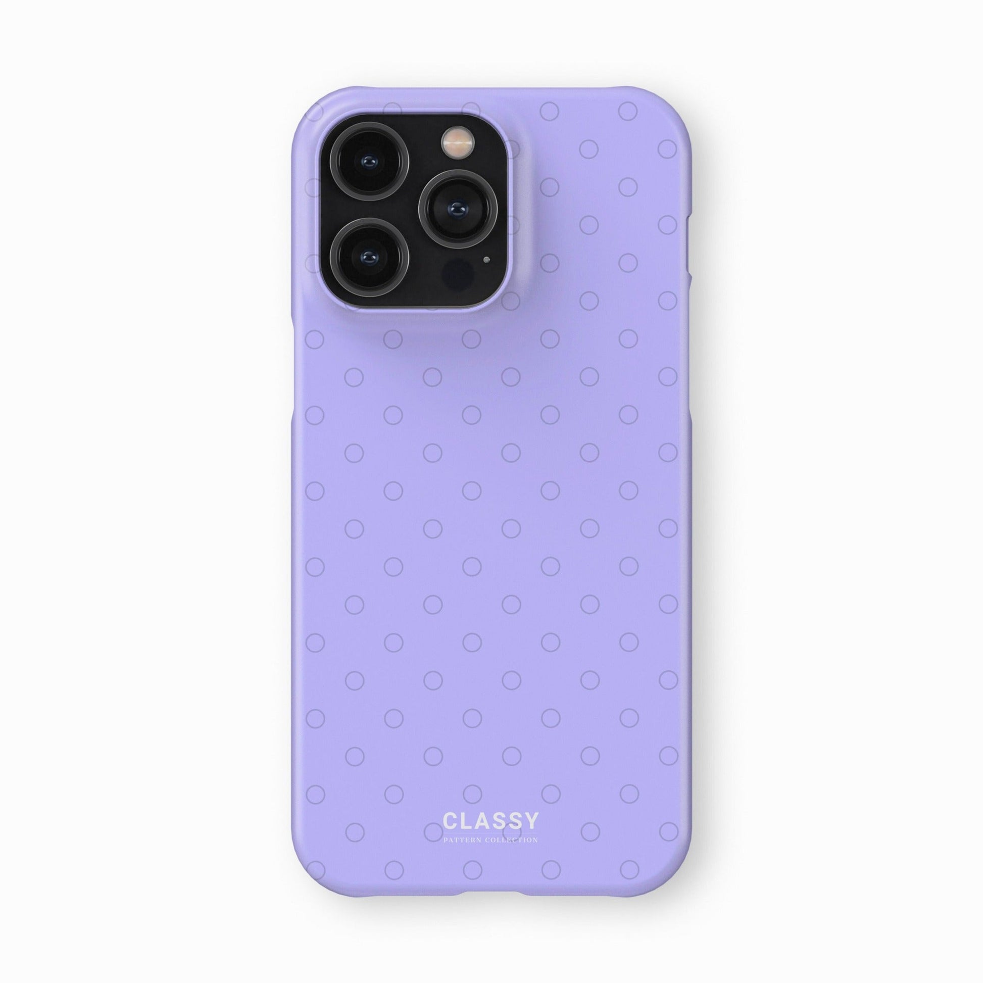 Purple Dots Snap Case front