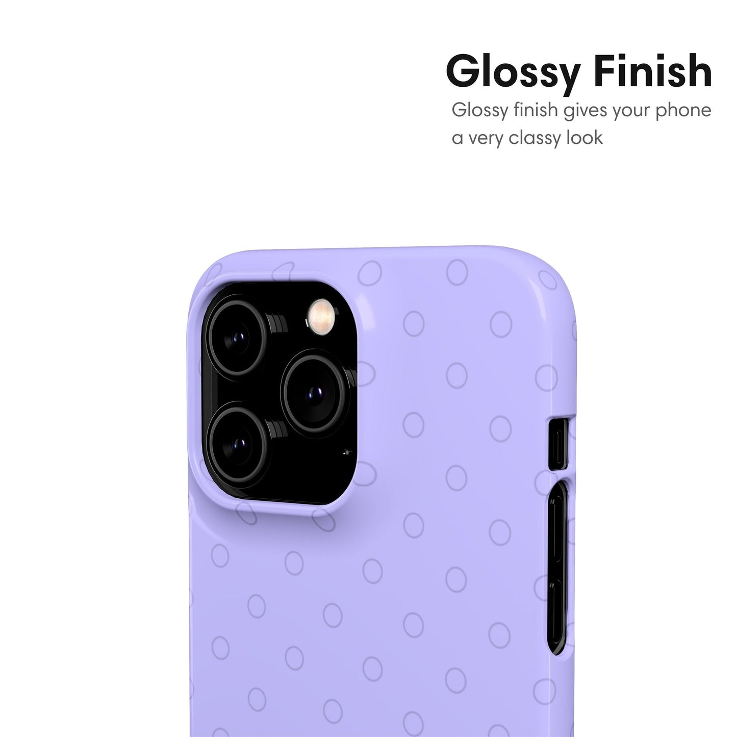 Purple Dots Snap Case glossy