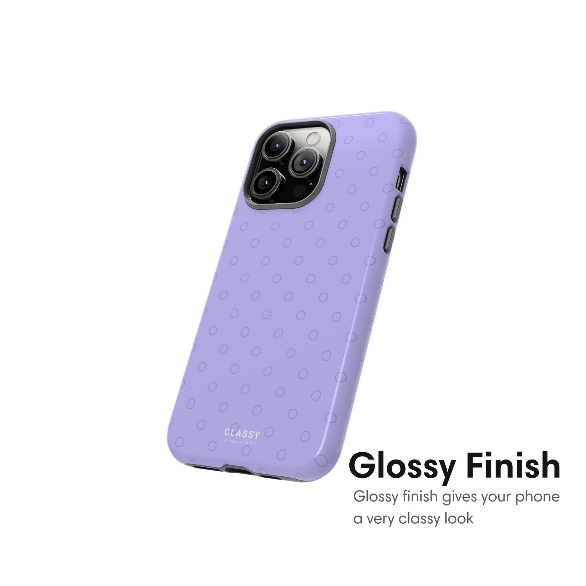 Purple Dots Tough Case glossy