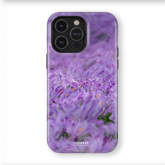 Purple Flower Pattern Tough Case front