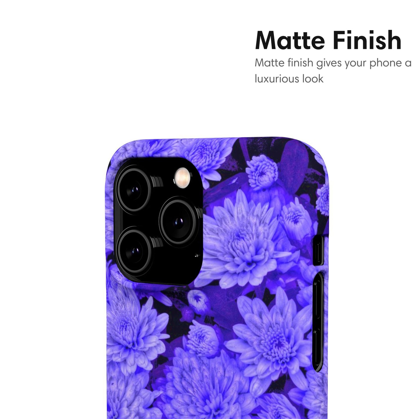 Purple Flowers Snap Case matte