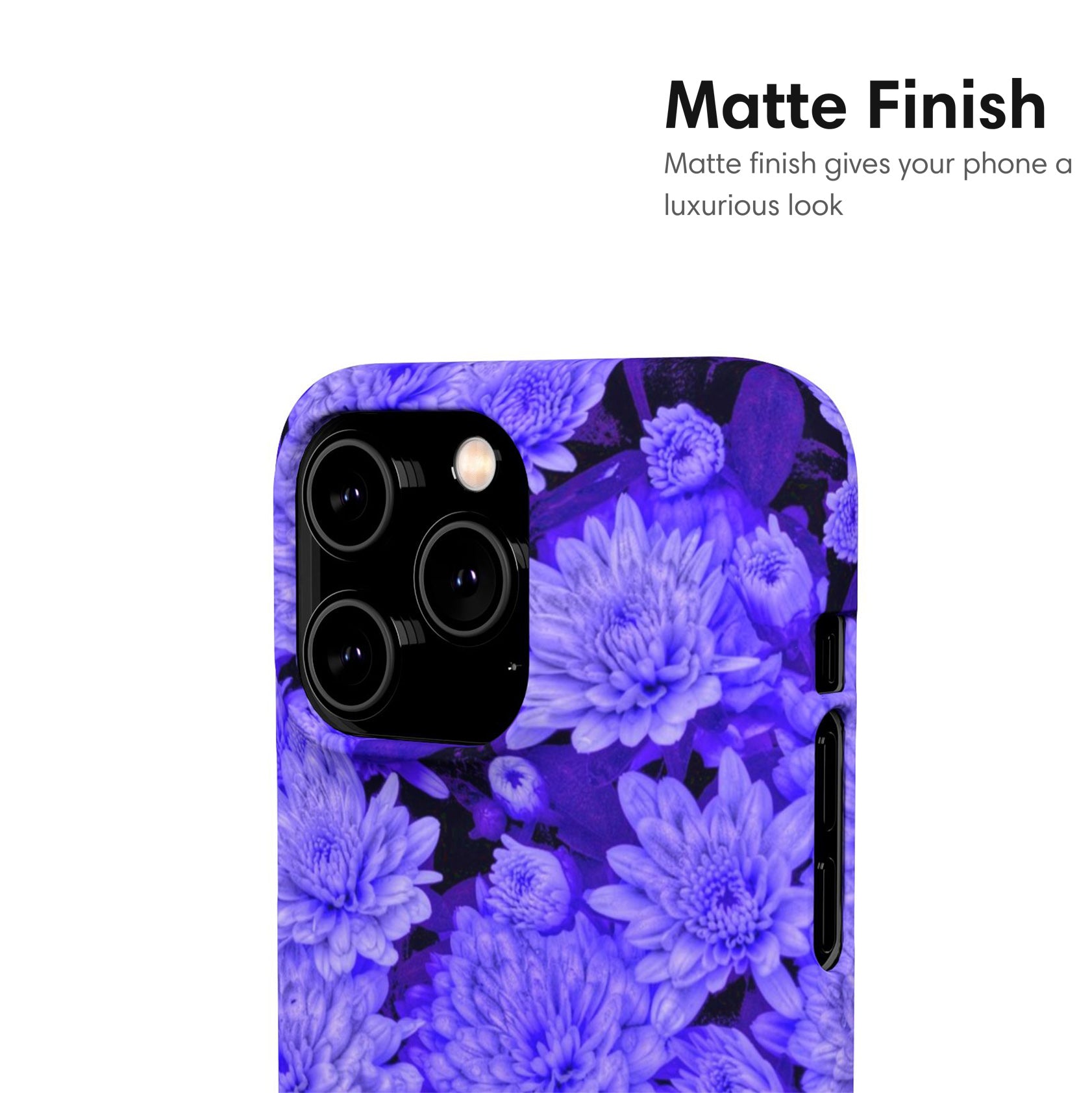 Purple Flowers Snap Case matte
