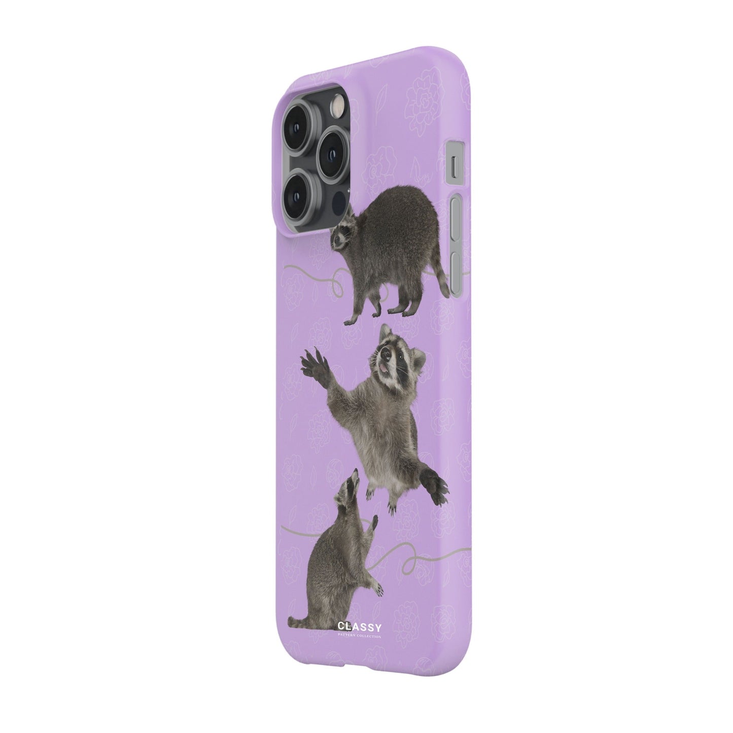 Purple Raccoon Snap Case side