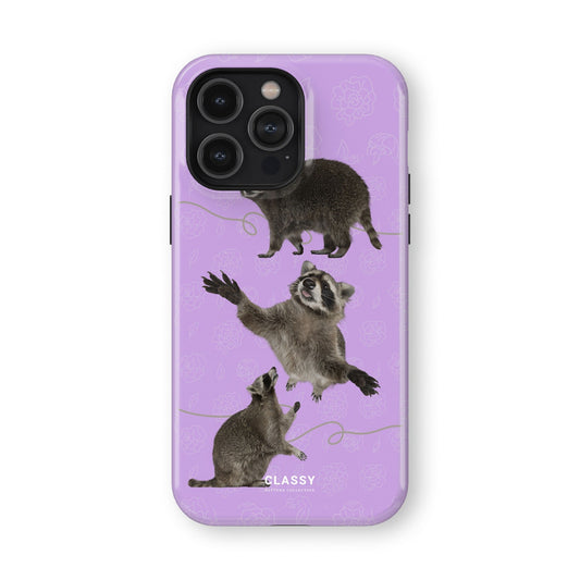 Purple Raccoons Tough Case front