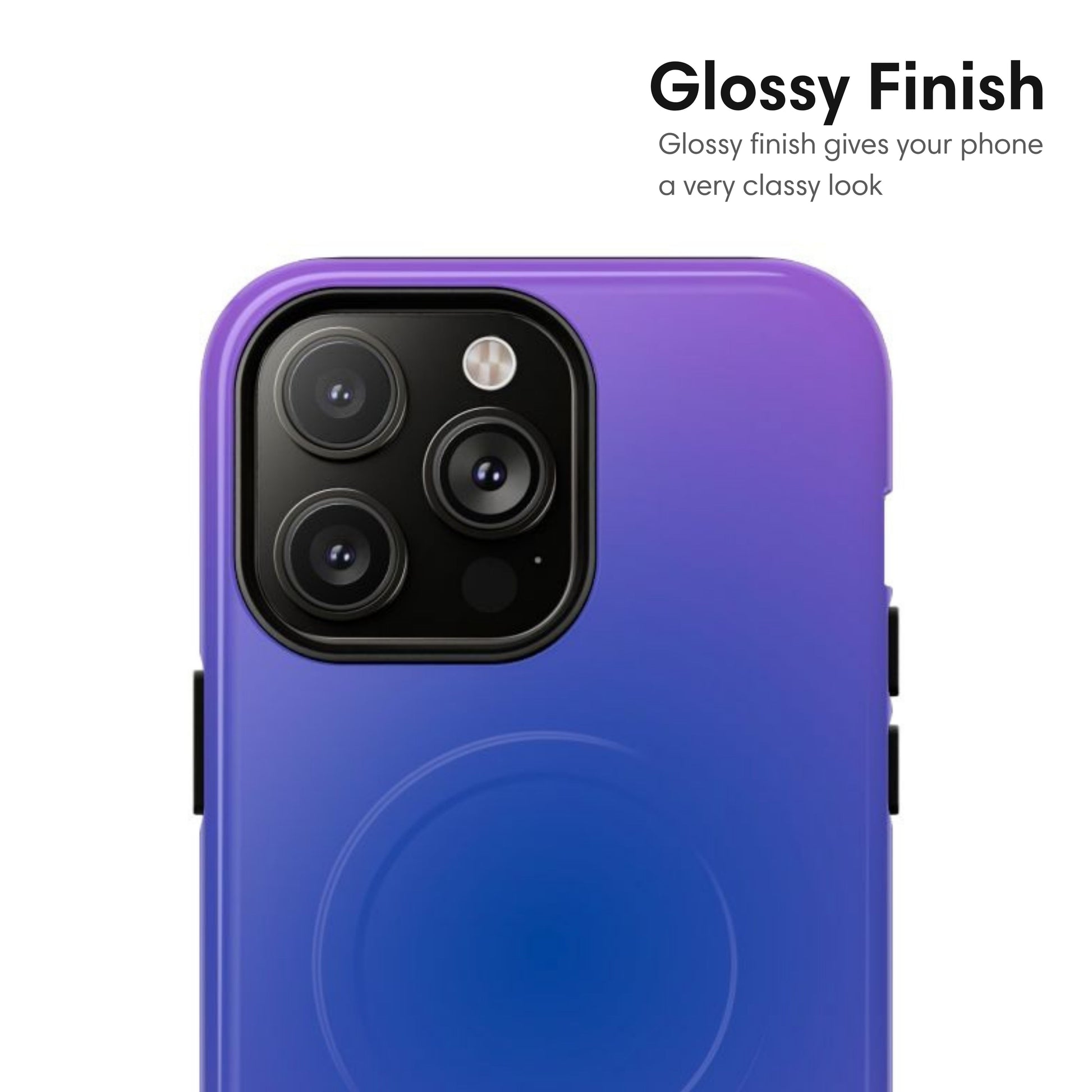 Purple and Blue Ombre MagSafe Tough Case glossy
